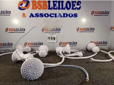 LOTE 159 - 06 CHUVEIROS MARCAS E MODELOS DIVERSOS. (NO ESTADO) ATENÇÃO! FAZER A VISITAÇÃO ANTES DE ARREMATAR, NÃO SABEMOS SE FUNCIONA. LEILÃO NÃO TEM GARANTIA E NEM DEVOLUÇÃO, SUJEITO A POSSÍVEIS AVARIAS VISÍVEIS/OCULTAS E/OU AUSÊNCIA DE COMPONENTES.