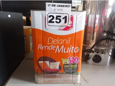 LOTE 251 - 01 LATA DE TINTA IQUINE DELANIL RENDE MUITO 18L FOSCO BASE “C”. (NO ESTADO) ATENÇÃO! FAZER A VISITAÇÃO ANTES DE ARREMATAR, NÃO SABEMOS SE FUNCIONA. LEILÃO NÃO TEM GARANTIA E NEM DEVOLUÇÃO, SUJEITO A POSSÍVEIS AVARIAS VISÍVEIS/OCULTAS E/OU AUSÊNCIA DE COMPONENTES.