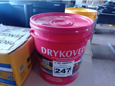 LOTE 247 - 01 ADITIVO IPERMEABILIZANTE PARA ARGAMASSA E CONCRETO MARCA DRIKOVEDA 18L. (NO ESTADO) ATENÇÃO! FAZER A VISITAÇÃO ANTES DE ARREMATAR, NÃO SABEMOS SE FUNCIONA. LEILÃO NÃO TEM GARANTIA E NEM DEVOLUÇÃO, SUJEITO A POSSÍVEIS AVARIAS VISÍVEIS/OCULTAS E/OU AUSÊNCIA DE COMPONENTES.
