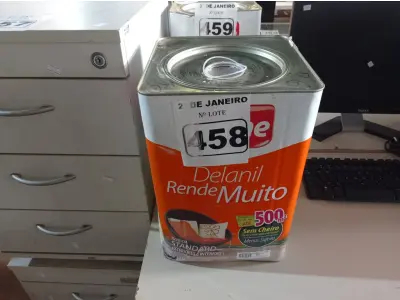 LOTE 458 - 01 LATA DE TINTA IQUINE DELANIL RENDE MUITO 18L FOSCO BASE “C”. (NO ESTADO) ATENÇÃO! FAZER A VISITAÇÃO ANTES DE ARREMATAR, NÃO SABEMOS SE FUNCIONA. LEILÃO NÃO TEM GARANTIA E NEM DEVOLUÇÃO, SUJEITO A POSSÍVEIS AVARIAS VISÍVEIS/OCULTAS E/OU AUSÊNCIA DE COMPONENTES.