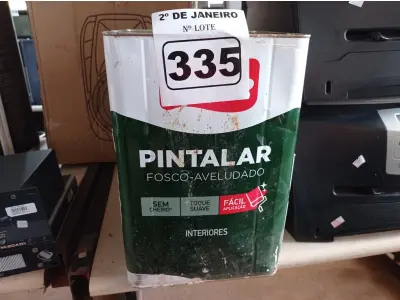 LOTE 335 - 01 LATA DE TINTA IQUINE PINTALAR FOSCO AVELUDADO 18L COR VERDE PISCINA. (NO ESTADO) ATENÇÃO! FAZER A VISITAÇÃO ANTES DE ARREMATAR, NÃO SABEMOS SE FUNCIONA. LEILÃO NÃO TEM GARANTIA E NEM DEVOLUÇÃO, SUJEITO A POSSÍVEIS AVARIAS VISÍVEIS/OCULTAS E/OU AUSÊNCIA DE COMPONENTES.