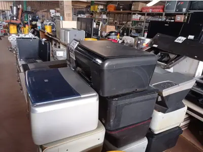 LOTE 281 - 10 IMPRESSORAS MARCAS E MODELOS DIVERSOS PARA RETIRADA DE PEÇAS E 04 LEITORAS DE CÓDIGO DE BARRAS PARA CAIXA PARA SUPERMERCADO. (NO ESTADO) ATENÇÃO! FAZER A VISITAÇÃO ANTES DE ARREMATAR, NÃO SABEMOS SE FUNCIONA. LEILÃO NÃO TEM GARANTIA E NEM DEVOLUÇÃO, SUJEITO A POSSÍVEIS AVARIAS VISÍVEIS/OCULTAS E/OU AUSÊNCIA DE COMPONENTES.