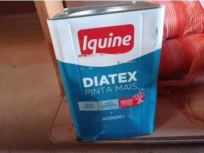 LOTE 222 - 01 LATA DE TINTA IQUINE DIATEX PINTA MAIS 18L FOSCO BASE “P”. (NO ESTADO) ATENÇÃO! FAZER A VISITAÇÃO ANTES DE ARREMATAR, NÃO SABEMOS SE FUNCIONA. LEILÃO NÃO TEM GARANTIA E NEM DEVOLUÇÃO, SUJEITO A POSSÍVEIS AVARIAS VISÍVEIS/OCULTAS E/OU AUSÊNCIA DE COMPONENTES.