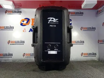 LOTE 334 - 01 CAIXA DE SOM PRO ÁUDIO PX12. (NOVO) (NO ESTADO) ATENÇÃO! FAZER A VISITAÇÃO ANTES DE ARREMATAR, NÃO SABEMOS SE FUNCIONA. LEILÃO NÃO TEM GARANTIA E NEM DEVOLUÇÃO, SUJEITO A POSSÍVEIS AVARIAS VISÍVEIS/OCULTAS E/OU AUSÊNCIA DE COMPONENTES.