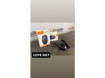 LOTE 067 - 01 MOUSE COM VENTILADOR EMBUTIDO ( NOVO ) ( NO ESTADO )