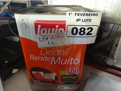 LOTE 082 - 01 LATA DE TINTA IQUINE DELANIL RENDE MUITO 18L FOSCO BASE “M”. (NO ESTADO) ATENÇÃO! FAZER A VISITAÇÃO ANTES DE ARREMATAR, NÃO SABEMOS SE FUNCIONA. LEILÃO NÃO TEM GARANTIA E NEM DEVOLUÇÃO, SUJEITO A POSSÍVEIS AVARIAS VISÍVEIS/OCULTAS E/OU AUSÊNCIA DE COMPONENTES.