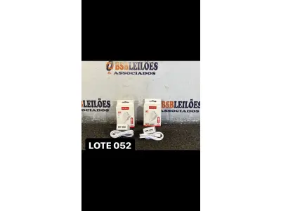 LOTE 052 - 02 KITS COM CABO E FONTE USB DUPLA FASTCHARGER ( NOVO ) ( NO ESTADO )