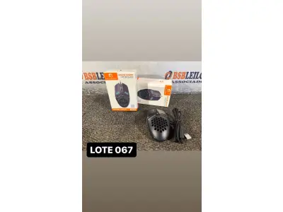 LOTE 067 - 01 MOUSE COM VENTILADOR EMBUTIDO ( NOVO ) ( NO ESTADO )