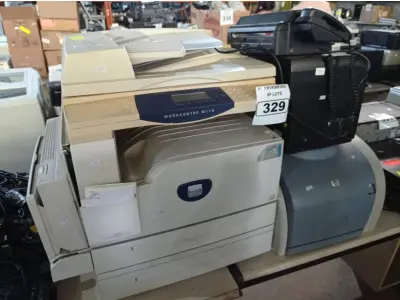 LOTE 329 - 01 APARELHO DE FAX E 05 IMPRESSORAS MARCAS E MODELOS DIVERSOS PARA RETIRADA DE PEÇAS. (NO ESTADO) ATENÇÃO! FAZER A VISITAÇÃO ANTES DE ARREMATAR, NÃO SABEMOS SE FUNCIONA. LEILÃO NÃO TEM GARANTIA E NEM DEVOLUÇÃO, SUJEITO A POSSÍVEIS AVARIAS VISÍVEIS/OCULTAS E/OU AUSÊNCIA DE COMPONENTES.