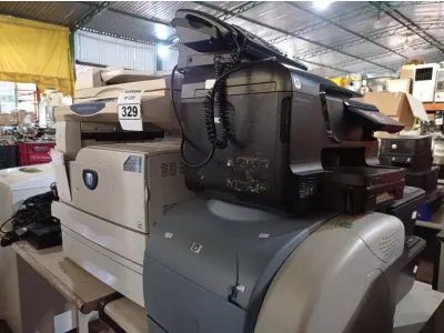 LOTE 329 - 01 APARELHO DE FAX E 05 IMPRESSORAS MARCAS E MODELOS DIVERSOS PARA RETIRADA DE PEÇAS. (NO ESTADO) ATENÇÃO! FAZER A VISITAÇÃO ANTES DE ARREMATAR, NÃO SABEMOS SE FUNCIONA. LEILÃO NÃO TEM GARANTIA E NEM DEVOLUÇÃO, SUJEITO A POSSÍVEIS AVARIAS VISÍVEIS/OCULTAS E/OU AUSÊNCIA DE COMPONENTES.