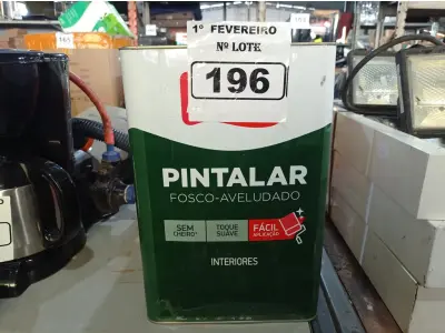 LOTE 196 - 01 LATA DE TINTA IQUINE PINTALAR FOSCO-AVELUDADO 18L NA COR VERDE PISCINA. (NO ESTADO) ATENÇÃO! FAZER A VISITAÇÃO ANTES DE ARREMATAR, NÃO SABEMOS SE FUNCIONA. LEILÃO NÃO TEM GARANTIA E NEM DEVOLUÇÃO, SUJEITO A POSSÍVEIS AVARIAS VISÍVEIS/OCULTAS E/OU AUSÊNCIA DE COMPONENTES.