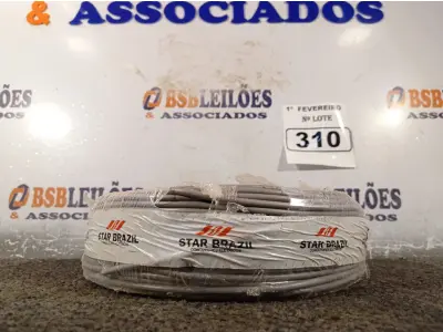 LOTE 310 - 01 ROLO DE CABO FLEXÍVEL 100M 1X4MM NA COR CINZA(NOVO). (NO ESTADO) ATENÇÃO! FAZER A VISITAÇÃO ANTES DE ARREMATAR, NÃO SABEMOS SE FUNCIONA. LEILÃO NÃO TEM GARANTIA E NEM DEVOLUÇÃO, SUJEITO A POSSÍVEIS AVARIAS VISÍVEIS/OCULTAS E/OU AUSÊNCIA DE COMPONENTES.