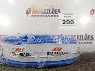 LOTE 200 - 01 ROLO DE CABO FLEXÍVEL 100M 1X4MM NA COR AZUL(NOVO). (NO ESTADO) ATENÇÃO! FAZER A VISITAÇÃO ANTES DE ARREMATAR, NÃO SABEMOS SE FUNCIONA. LEILÃO NÃO TEM GARANTIA E NEM DEVOLUÇÃO, SUJEITO A POSSÍVEIS AVARIAS VISÍVEIS/OCULTAS E/OU AUSÊNCIA DE COMPONENTES.