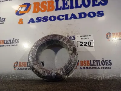 LOTE 220 - 01 ROLO DE CABO FLEXÍVEL 100M 1X4MM NA COR PRETA(NOVO). (NO ESTADO) ATENÇÃO! FAZER A VISITAÇÃO ANTES DE ARREMATAR, NÃO SABEMOS SE FUNCIONA. LEILÃO NÃO TEM GARANTIA E NEM DEVOLUÇÃO, SUJEITO A POSSÍVEIS AVARIAS VISÍVEIS/OCULTAS E/OU AUSÊNCIA DE COMPONENTES.