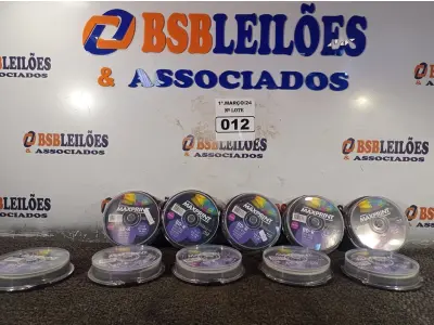 LOTE 012 - 01 LOTE COM APROXIMADAMENTE 100 MÍDIAS DE BLUE RAY MAX PRINT. (NO ESTADO) ATENÇÃO! FAZER A VISITAÇÃO ANTES DE ARREMATAR, NÃO SABEMOS SE FUNCIONA. LEILÃO NÃO TEM GARANTIA E NEM DEVOLUÇÃO, SUJEITO A POSSÍVEIS AVARIAS VISÍVEIS/OCULTAS E/OU AUSÊNCIA DE COMPONENTES.