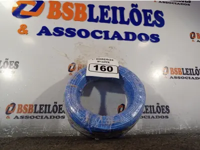 LOTE 160 - 01 ROLO DE CABO FLEXÍVEL 100M 1X4MM NA COR AZUL (NOVO). (NO ESTADO) ATENÇÃO! FAZER A VISITAÇÃO ANTES DE ARREMATAR, NÃO SABEMOS SE FUNCIONA. LEILÃO NÃO TEM GARANTIA E NEM DEVOLUÇÃO, SUJEITO A POSSÍVEIS AVARIAS VISÍVEIS/OCULTAS E/OU AUSÊNCIA DE COMPONENTES.