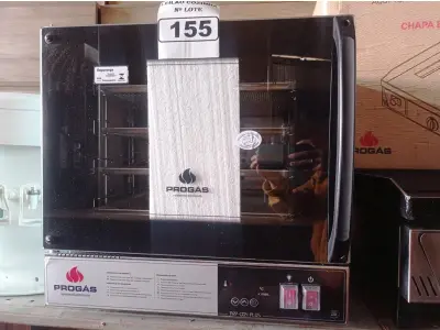 LOTE 155 - 01 FORNO TURBO DIGITAL FAST OVEN PRP- 004 PLUS PROGÁS. (NOVO)  (NO ESTADO. LEILÃO NÃO TEM GARANTIA E NEM DEVOLUÇÃO).