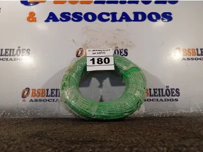 LOTE 180 - 01 ROLO DE CABO FLEXÍVEL 100M 1X4MM NA COR VERDE (NOVO). (NO ESTADO) ATENÇÃO! FAZER A VISITAÇÃO ANTES DE ARREMATAR, NÃO SABEMOS SE FUNCIONA. LEILÃO NÃO TEM GARANTIA E NEM DEVOLUÇÃO, SUJEITO A POSSÍVEIS AVARIAS VISÍVEIS/OCULTAS E/OU AUSÊNCIA DE COMPONENTES.