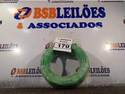 LOTE 170 - 01 ROLO DE CABO FLEXÍVEL 100M 1X4MM NA COR VERDE (NOVO). (NO ESTADO) ATENÇÃO! FAZER A VISITAÇÃO ANTES DE ARREMATAR, NÃO SABEMOS SE FUNCIONA. LEILÃO NÃO TEM GARANTIA E NEM DEVOLUÇÃO, SUJEITO A POSSÍVEIS AVARIAS VISÍVEIS/OCULTAS E/OU AUSÊNCIA DE COMPONENTES.