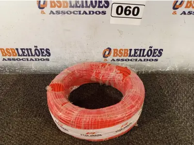 LOTE 060 - 01 ROLO DE CABO FLEXÍVEL 100M 1X4MM NA COR VERMELHA (NOVO). (NO ESTADO) ATENÇÃO! FAZER A VISITAÇÃO ANTES DE ARREMATAR, NÃO SABEMOS SE FUNCIONA. LEILÃO NÃO TEM GARANTIA E NEM DEVOLUÇÃO, SUJEITO A POSSÍVEIS AVARIAS VISÍVEIS/OCULTAS E/OU AUSÊNCIA DE COMPONENTES.