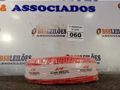 LOTE 060 - 01 ROLO DE CABO FLEXÍVEL 100M 1X4MM NA COR VERMELHA (NOVO). (NO ESTADO) ATENÇÃO! FAZER A VISITAÇÃO ANTES DE ARREMATAR, NÃO SABEMOS SE FUNCIONA. LEILÃO NÃO TEM GARANTIA E NEM DEVOLUÇÃO, SUJEITO A POSSÍVEIS AVARIAS VISÍVEIS/OCULTAS E/OU AUSÊNCIA DE COMPONENTES.