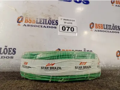 LOTE 070 - 01 ROLO DE CABO FLEXÍVEL 100M 1X4MM NA COR VERDE (NOVO). (NO ESTADO) ATENÇÃO! FAZER A VISITAÇÃO ANTES DE ARREMATAR, NÃO SABEMOS SE FUNCIONA. LEILÃO NÃO TEM GARANTIA E NEM DEVOLUÇÃO, SUJEITO A POSSÍVEIS AVARIAS VISÍVEIS/OCULTAS E/OU AUSÊNCIA DE COMPONENTES.