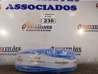 LOTE 230 - 01 ROLO DE CABO FLEXÍVEL 100M 1X4MM NA COR AZUL (NOVO). (NO ESTADO) ATENÇÃO! FAZER A VISITAÇÃO ANTES DE ARREMATAR, NÃO SABEMOS SE FUNCIONA. LEILÃO NÃO TEM GARANTIA E NEM DEVOLUÇÃO, SUJEITO A POSSÍVEIS AVARIAS VISÍVEIS/OCULTAS E/OU AUSÊNCIA DE COMPONENTES.