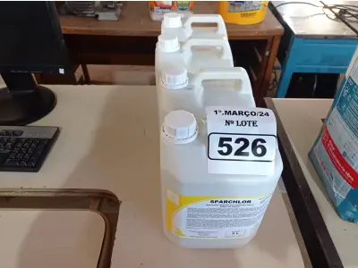 LOTE 526 - 20 LITROS DE DESINFETANTE HOSPITALAR PARA SUPERFÍCIES FIXAS E ARTIGOS NÃO CÍTRICOS. (NO ESTADO) ATENÇÃO! FAZER A VISITAÇÃO ANTES DE ARREMATAR, NÃO SABEMOS SE FUNCIONA. LEILÃO NÃO TEM GARANTIA E NEM DEVOLUÇÃO, SUJEITO A POSSÍVEIS AVARIAS VISÍVEIS/OCULTAS E/OU AUSÊNCIA DE COMPONENTES.