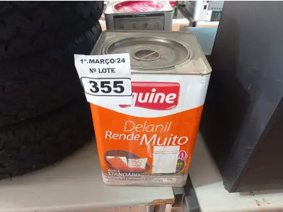 LOTE 355 - 01 LATA DE TINTA IQUINE DELANIL RENDE MUITO 18L FOSCO BASE “C”. (NO ESTADO) ATENÇÃO! FAZER A VISITAÇÃO ANTES DE ARREMATAR, NÃO SABEMOS SE FUNCIONA. LEILÃO NÃO TEM GARANTIA E NEM DEVOLUÇÃO, SUJEITO A POSSÍVEIS AVARIAS VISÍVEIS/OCULTAS E/OU AUSÊNCIA DE COMPONENTES.