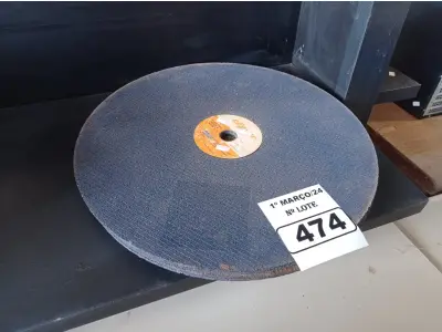 LOTE 474 - 06 DISCOS DE POLICORTE, SENDO 01 PEQUENO. (NO ESTADO) ATENÇÃO! FAZER A VISITAÇÃO ANTES DE ARREMATAR, NÃO SABEMOS SE FUNCIONA. LEILÃO NÃO TEM GARANTIA E NEM DEVOLUÇÃO, SUJEITO A POSSÍVEIS AVARIAS VISÍVEIS/OCULTAS E/OU AUSÊNCIA DE COMPONENTES.
