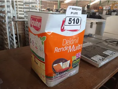 LOTE 510 - 01 LATA DE TINTA IQUINE PINTALAR FOSCO 18L. (NO ESTADO) ATENÇÃO! FAZER A VISITAÇÃO ANTES DE ARREMATAR, NÃO SABEMOS SE FUNCIONA. LEILÃO NÃO TEM GARANTIA E NEM DEVOLUÇÃO, SUJEITO A POSSÍVEIS AVARIAS VISÍVEIS/OCULTAS E/OU AUSÊNCIA DE COMPONENTES.