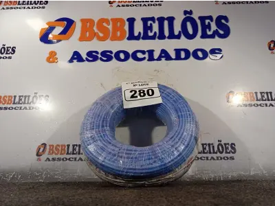 LOTE 280 - 01 ROLO DE CABO FLEXÍVEL 100M 1X10MM NA COR AZUL (NOVO). (NO ESTADO) ATENÇÃO! FAZER A VISITAÇÃO ANTES DE ARREMATAR, NÃO SABEMOS SE FUNCIONA. LEILÃO NÃO TEM GARANTIA E NEM DEVOLUÇÃO, SUJEITO A POSSÍVEIS AVARIAS VISÍVEIS/OCULTAS E/OU AUSÊNCIA DE COMPONENTES.
