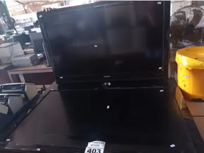 LOTE 403 - 02 TV’S MARCAS E MODELOS DIVERSOS PARA RETIRADA DE PEÇAS. (NO ESTADO) ATENÇÃO! FAZER A VISITAÇÃO ANTES DE ARREMATAR, NÃO SABEMOS SE FUNCIONA. LEILÃO NÃO TEM GARANTIA E NEM DEVOLUÇÃO, SUJEITO A POSSÍVEIS AVARIAS VISÍVEIS/OCULTAS E/OU AUSÊNCIA DE COMPONENTES.