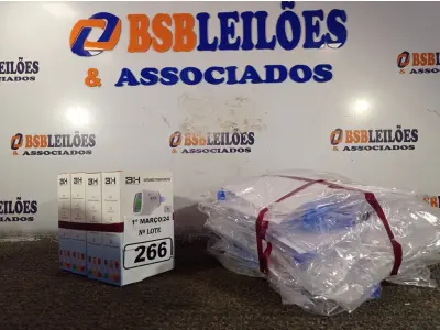 LOTE 266 - 04 TERMÔMETROS DIGITAL E 10 MASCARAS DE PROTEÇÃO. (NO ESTADO) ATENÇÃO! FAZER A VISITAÇÃO ANTES DE ARREMATAR, NÃO SABEMOS SE FUNCIONA. LEILÃO NÃO TEM GARANTIA E NEM DEVOLUÇÃO, SUJEITO A POSSÍVEIS AVARIAS VISÍVEIS/OCULTAS E/OU AUSÊNCIA DE COMPONENTES.