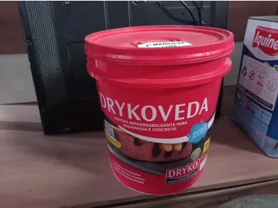 LOTE 278 - 01 BALDE DE DRYKOVEDA, ADITIVO IMPERMEABILIZANTE PARA ARGAMASSA E CONCRETO 18L. (NO ESTADO) ATENÇÃO! FAZER A VISITAÇÃO ANTES DE ARREMATAR, NÃO SABEMOS SE FUNCIONA. LEILÃO NÃO TEM GARANTIA E NEM DEVOLUÇÃO, SUJEITO A POSSÍVEIS AVARIAS VISÍVEIS/OCULTAS E/OU AUSÊNCIA DE COMPONENTES.