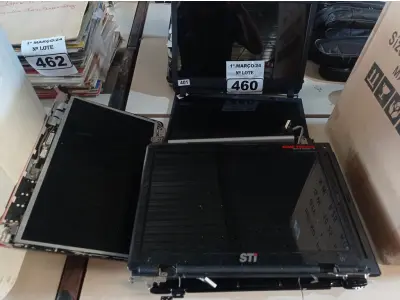 LOTE 460 - 01 LOTE COM PEÇAS PARA NOTEBOOKS. (NO ESTADO) ATENÇÃO! FAZER A VISITAÇÃO ANTES DE ARREMATAR, NÃO SABEMOS SE FUNCIONA. LEILÃO NÃO TEM GARANTIA E NEM DEVOLUÇÃO, SUJEITO A POSSÍVEIS AVARIAS VISÍVEIS/OCULTAS E/OU AUSÊNCIA DE COMPONENTES.