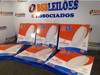 LOTE 175 - 05 LUMINÁRIAS DE SOBREPOR 220V CIRCULAR 24W LED 1,400 LUMENS MARCA DECORLUX.(NOVO) (NO ESTADO) ATENÇÃO! FAZER A VISITAÇÃO ANTES DE ARREMATAR, NÃO SABEMOS SE FUNCIONA. LEILÃO NÃO TEM GARANTIA E NEM DEVOLUÇÃO, SUJEITO A POSSÍVEIS AVARIAS VISÍVEIS/OCULTAS E/OU AUSÊNCIA DE COMPONENTES.