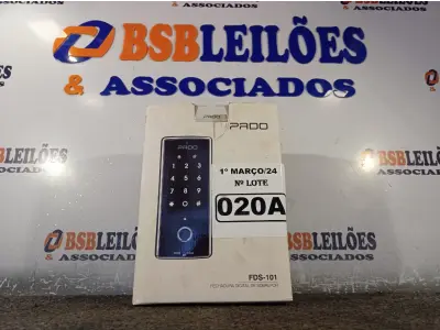 LOTE 020 - 01 FECHADURA DIGITAL FDS-101 EP MARCA PADO. (NOVO) (NO ESTADO) ATENÇÃO! FAZER A VISITAÇÃO ANTES DE ARREMATAR, NÃO SABEMOS SE FUNCIONA. LEILÃO NÃO TEM GARANTIA E NEM DEVOLUÇÃO, SUJEITO A POSSÍVEIS AVARIAS VISÍVEIS/OCULTAS E/OU AUSÊNCIA DE COMPONENTES.