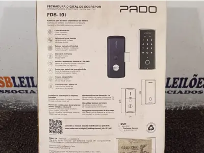 LOTE 020 - 01 FECHADURA DIGITAL FDS-101 EP MARCA PADO. (NOVO) (NO ESTADO) ATENÇÃO! FAZER A VISITAÇÃO ANTES DE ARREMATAR, NÃO SABEMOS SE FUNCIONA. LEILÃO NÃO TEM GARANTIA E NEM DEVOLUÇÃO, SUJEITO A POSSÍVEIS AVARIAS VISÍVEIS/OCULTAS E/OU AUSÊNCIA DE COMPONENTES.