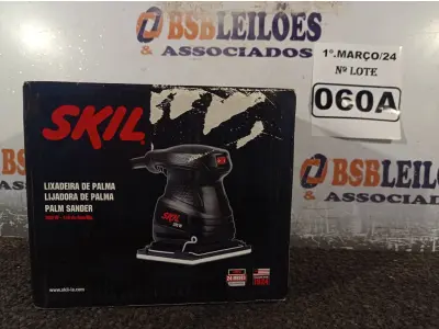 LOTE 060 - 01 LIXADEIRA ORBITAL DE PALMA 7232 200W-1/4 DE LIXA 220V MARCA SKIL. (NOVO) (NO ESTADO) ATENÇÃO! FAZER A VISITAÇÃO ANTES DE ARREMATAR, NÃO SABEMOS SE FUNCIONA. LEILÃO NÃO TEM GARANTIA E NEM DEVOLUÇÃO, SUJEITO A POSSÍVEIS AVARIAS VISÍVEIS/OCULTAS E/OU AUSÊNCIA DE COMPONENTES.