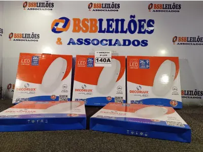 LOTE 140 - 05 LUMINÁRIAS DE SOBREPOR 220V CIRCULAR 24W LED 1,400 LUMENS MARCA DECORLUX.(NOVO) (NO ESTADO) ATENÇÃO! FAZER A VISITAÇÃO ANTES DE ARREMATAR, NÃO SABEMOS SE FUNCIONA. LEILÃO NÃO TEM GARANTIA E NEM DEVOLUÇÃO, SUJEITO A POSSÍVEIS AVARIAS VISÍVEIS/OCULTAS E/OU AUSÊNCIA DE COMPONENTES.