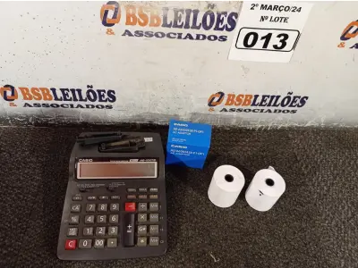 LOTE 013 - 01 CALCULADORA CASSIO HR-100(NOVA). (NO ESTADO) ATENÇÃO! FAZER A VISITAÇÃO ANTES DE ARREMATAR, NÃO SABEMOS SE FUNCIONA. LEILÃO NÃO TEM GARANTIA E NEM DEVOLUÇÃO, SUJEITO A POSSÍVEIS AVARIAS VISÍVEIS/OCULTAS E/OU AUSÊNCIA DE COMPONENTES.
