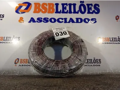 LOTE 030 - 01 ROLO DE CABO FLEXÍVEL 100M 1X10MM NA COR PRETA(NOVO). (NO ESTADO) ATENÇÃO! FAZER A VISITAÇÃO ANTES DE ARREMATAR, NÃO SABEMOS SE FUNCIONA. LEILÃO NÃO TEM GARANTIA E NEM DEVOLUÇÃO, SUJEITO A POSSÍVEIS AVARIAS VISÍVEIS/OCULTAS E/OU AUSÊNCIA DE COMPONENTES.