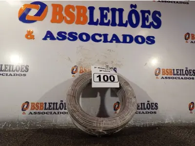 LOTE 100 - 01 ROLO DE CABO FLEXÍVEL 100M 1X4MM NA COR CINZA(NOVO). (NO ESTADO) ATENÇÃO! FAZER A VISITAÇÃO ANTES DE ARREMATAR, NÃO SABEMOS SE FUNCIONA. LEILÃO NÃO TEM GARANTIA E NEM DEVOLUÇÃO, SUJEITO A POSSÍVEIS AVARIAS VISÍVEIS/OCULTAS E/OU AUSÊNCIA DE COMPONENTES.