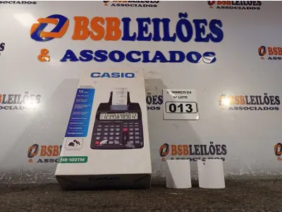 LOTE 013 - 01 CALCULADORA CASSIO HR-100(NOVA). (NO ESTADO) ATENÇÃO! FAZER A VISITAÇÃO ANTES DE ARREMATAR, NÃO SABEMOS SE FUNCIONA. LEILÃO NÃO TEM GARANTIA E NEM DEVOLUÇÃO, SUJEITO A POSSÍVEIS AVARIAS VISÍVEIS/OCULTAS E/OU AUSÊNCIA DE COMPONENTES.