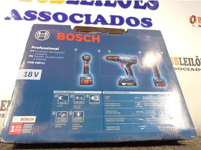 LOTE 035 - 01 FURADEIRA DE IMPACTO PROFISSIONAL A BATERIA MODELO:GSB180-LI220V 710W MARCA BOSCH. . (NOVO) (NO ESTADO) ATENÇÃO! FAZER A VISITAÇÃO ANTES DE ARREMATAR, NÃO SABEMOS SE FUNCIONA. LEILÃO NÃO TEM GARANTIA E NEM DEVOLUÇÃO, SUJEITO A POSSÍVEIS AVARIAS VISÍVEIS/OCULTAS E/OU AUSÊNCIA DE COMPONENTES.