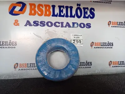 LOTE 210 - 01 ROLO DE CABO FLEXÍVEL 100M 1X10MM NA COR AZUL (NOVO). (NO ESTADO) ATENÇÃO! FAZER A VISITAÇÃO ANTES DE ARREMATAR, NÃO SABEMOS SE FUNCIONA. LEILÃO NÃO TEM GARANTIA E NEM DEVOLUÇÃO, SUJEITO A POSSÍVEIS AVARIAS VISÍVEIS/OCULTAS E/OU AUSÊNCIA DE COMPONENTES.