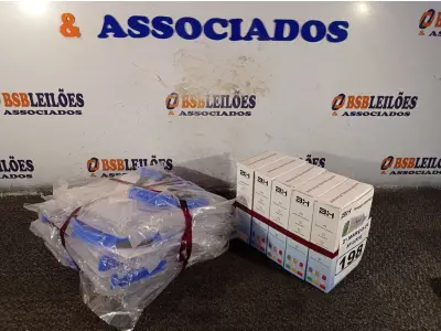 LOTE 198 - 10 MÁSCARAS DE PROTEÇÃO E 05 TERMÔMETROS DIGITAIS. (NO ESTADO) ATENÇÃO! FAZER A VISITAÇÃO ANTES DE ARREMATAR, NÃO SABEMOS SE FUNCIONA. LEILÃO NÃO TEM GARANTIA E NEM DEVOLUÇÃO, SUJEITO A POSSÍVEIS AVARIAS VISÍVEIS/OCULTAS E/OU AUSÊNCIA DE COMPONENTES.