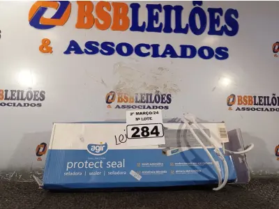 LOTE 284 - 01 SELADORA AGIR. (NO ESTADO) ATENÇÃO! FAZER A VISITAÇÃO ANTES DE ARREMATAR, NÃO SABEMOS SE FUNCIONA. LEILÃO NÃO TEM GARANTIA E NEM DEVOLUÇÃO, SUJEITO A POSSÍVEIS AVARIAS VISÍVEIS/OCULTAS E/OU AUSÊNCIA DE COMPONENTES.