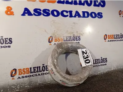 LOTE 230 - 01 ROLO DE CABO FLEXÍVEL 100M 1X2,5MM NA COR CINZA(NOVO). (NO ESTADO) ATENÇÃO! FAZER A VISITAÇÃO ANTES DE ARREMATAR, NÃO SABEMOS SE FUNCIONA. LEILÃO NÃO TEM GARANTIA E NEM DEVOLUÇÃO, SUJEITO A POSSÍVEIS AVARIAS VISÍVEIS/OCULTAS E/OU AUSÊNCIA DE COMPONENTES.